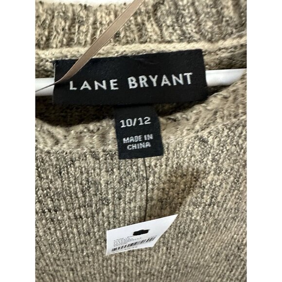 Lane Bryant Textured Beige Oversized Pullover Sweater Size 10/12 - Picture 3 of 7